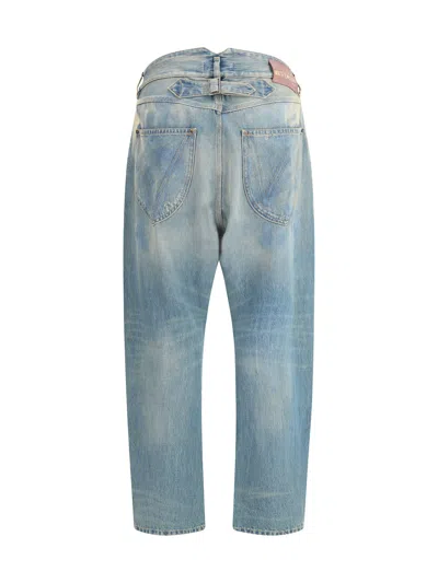 Vivienne Westwood Buckle Back Jeans Bleach Denim Blue Xl Unisex