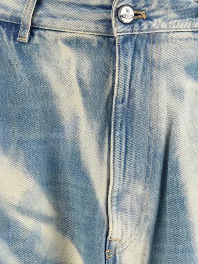 Vivienne Westwood Buckle Back Jeans Bleach Denim Blue Xl Unisex