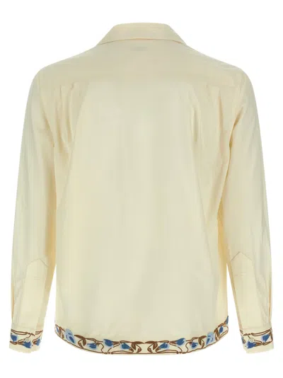 Bode Cream Cotton Nouveau Vine Shirt In Neutral