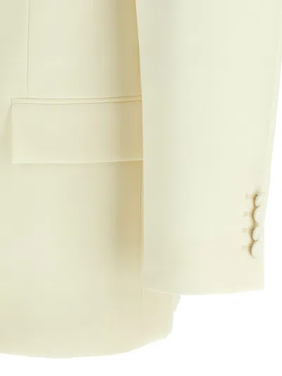 Gucci Modern Tech Blazer Featuring Structured Shoulders In White