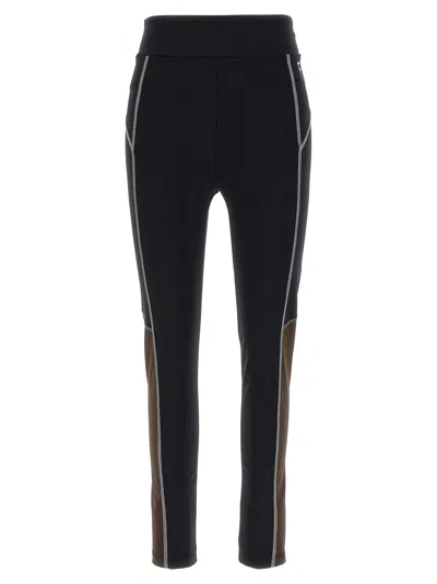 Fendi Color Block Leggings Multicolor In Black