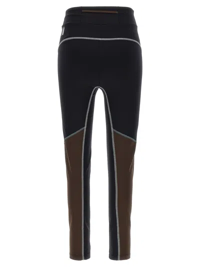 Fendi Color Block Leggings Multicolor In Black