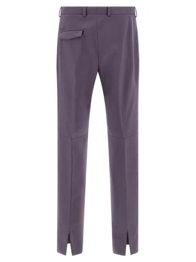 Gucci Trousers In Dry Wool Gabardine In Purple