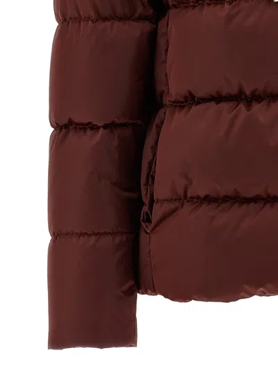 Herno Shiny Satin Cape Down Jacket Clothing In Black