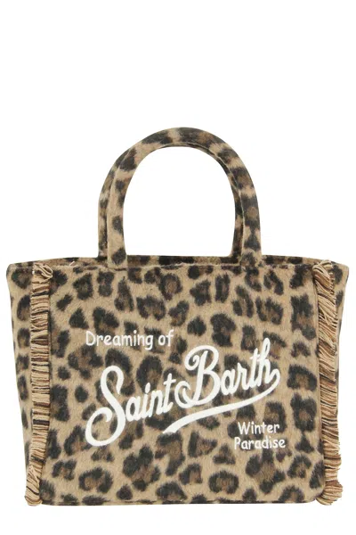 Mc2 Saint Barth Small Bag With Strap In Animal Print