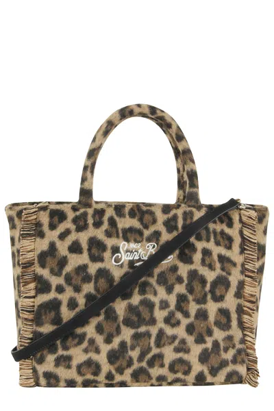 Mc2 Saint Barth Small Bag With Strap In Animal Print