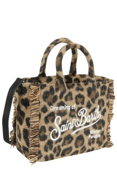 Mc2 Saint Barth Small Bag With Strap In Animal Print