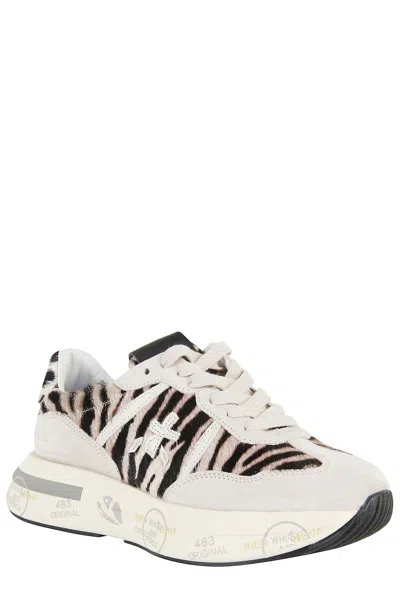 Premiata Sneakers In Animal Print