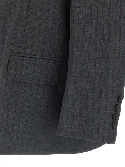 Balenciaga Wool Blazer With Notch Lapel And Pockets In Gray