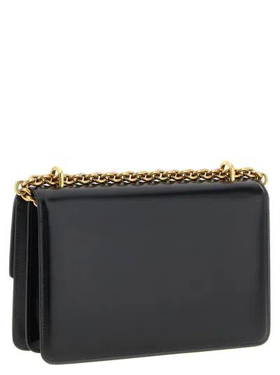 Valentino Luxe Leather Crossbody Bag In Black
