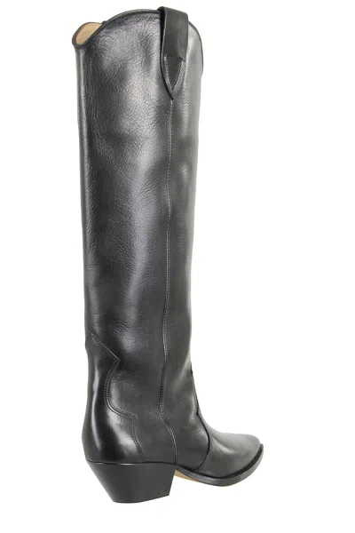 Isabel Marant Denvee Leather Knee-high Boot In Black