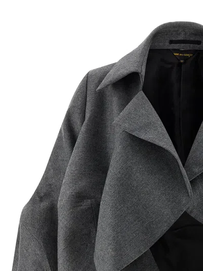 Comme Des Garçons Deconstructed Blazer In Gray