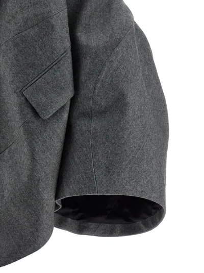Comme Des Garçons Deconstructed Blazer In Gray