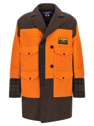 Junya Watanabe Filson Collaboration Patchwork Design Coat In Multi