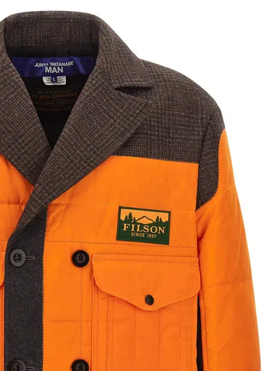 Junya Watanabe Filson Collaboration Patchwork Design Coat In Multi