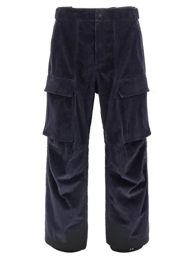 Moncler Grenoble Corduroy Dungarees In Blue