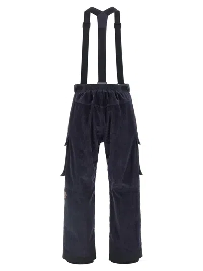 Moncler Grenoble Corduroy Dungarees In Blue