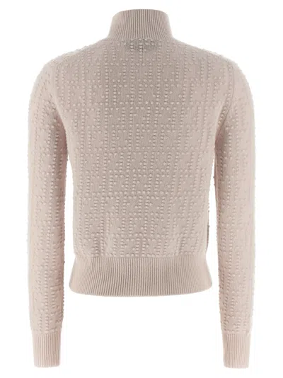 Fendi Pon Pon Sweater In Gold