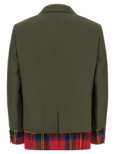 Comme Des Garçons Homme Deux Layered Wool Military Jacket In Brown