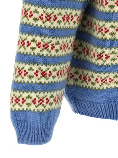 Bode Wedgewood Striped-pattern Sweater In Multi