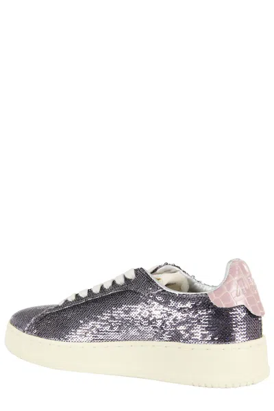 Autry Dallas Low Sparkling Sneakers In Black