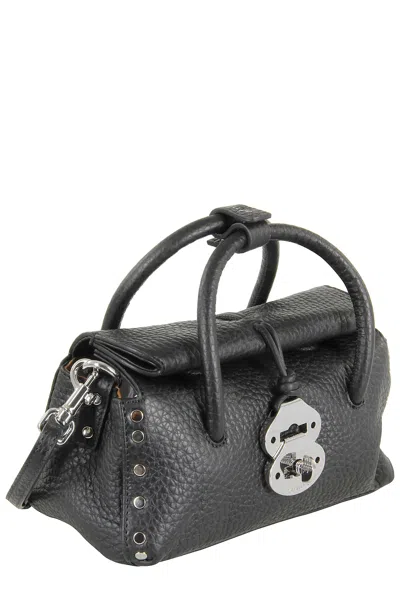 Zanellato Dotta Cbi Baby Leather Handbag In Black