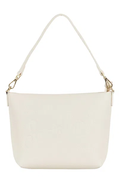 Mc2 Saint Barth Aline Grain-leather Shoulder Bag In White
