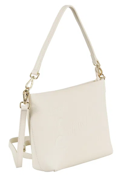 Mc2 Saint Barth Aline Grain-leather Shoulder Bag In White