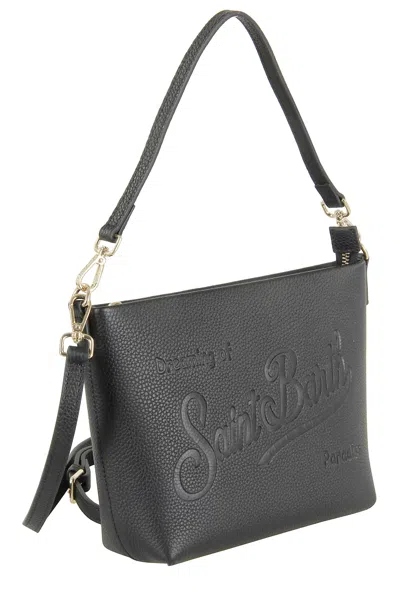 Mc2 Saint Barth Aline Embossed-logo Bag In Black