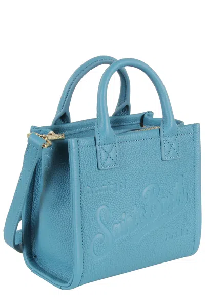 Mc2 Saint Barth Mini Embossed Tote Bag In Blue