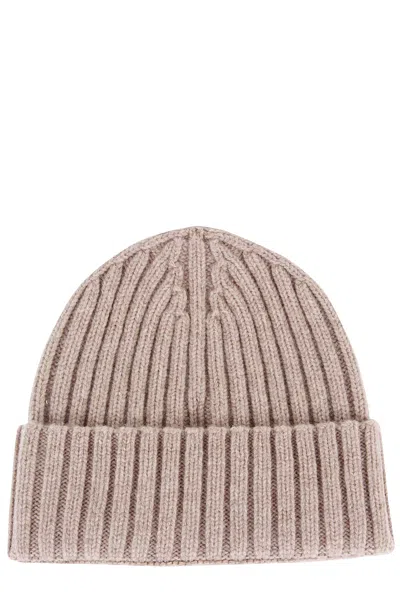Mc2 Saint Barth Wool Beanie Hat In Neutral