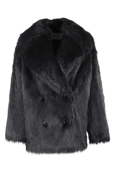 Stand Studio Katalina Double-breasted Coat In Black