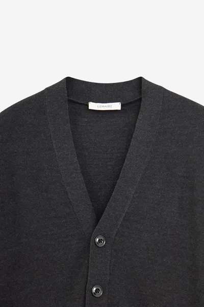 Lemaire Women Relaxed Twisted Cardigan In Gray