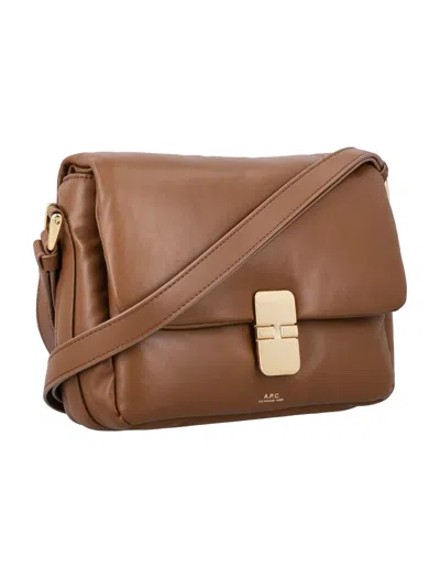 Apc A.p.c. Grace Soft Shoulder Bag In Brown