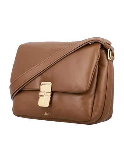 Apc A.p.c. Grace Soft Shoulder Bag In Brown