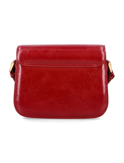 Apc A.p.c. Compact Grace Cross-body Bag With Magnetic Flap Closure In Red