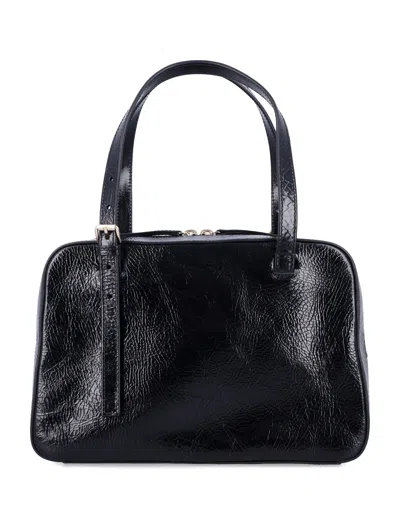 Apc Virginie Black Shoulder Bag With Removable Shoulder Strap And Front Logo In Leather Woman In Black