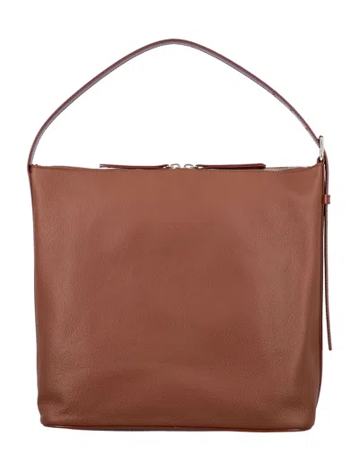 Apc A.p.c. Vera Leather Bag With Adjustable Strap In Brown