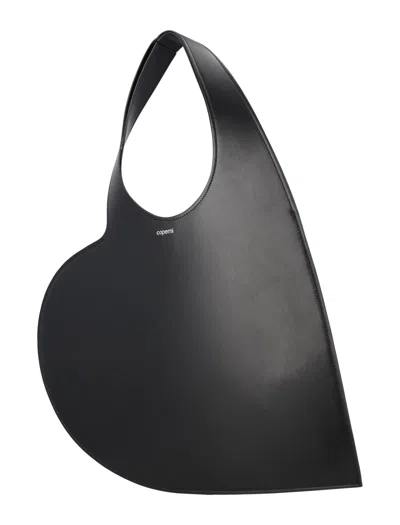 Coperni Asymmetrical Heart-shaped Shoulder Bag In Black