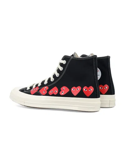 Comme Des Garçons Multi Heart Hi Top In Black