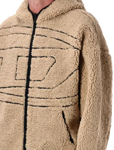 Diesel S-zat Sweat-shirt Puffer Jackets Beige In Brown