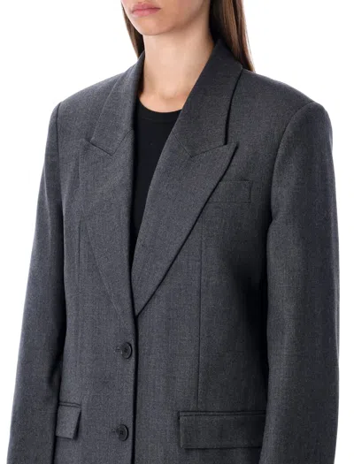 Anine Bing Ross Blazer Single Breast In Gray
