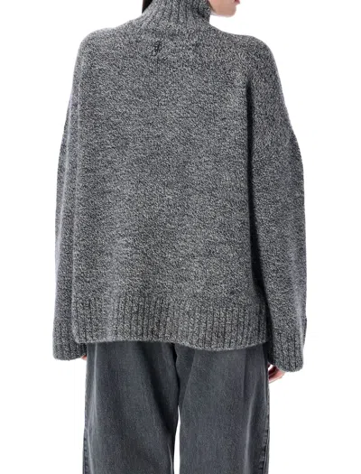 Jw Anderson J. W. Anderson Leather Patch Pocket Jumper In Gray