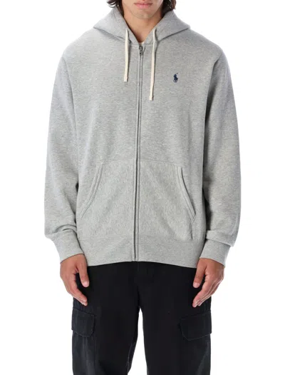 Polo Ralph Lauren Lsfzhoodm6-long Sleeve-knit In Gray