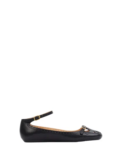 Chloé Black Misty Ballerinas In Black