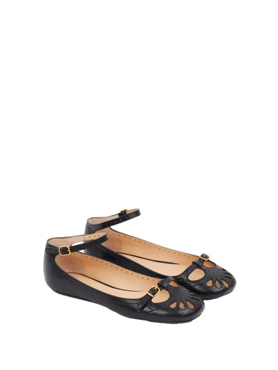 Chloé Black Misty Ballerinas In Black