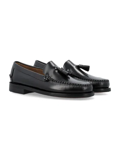 Sebago Classic Will Loafers In Black Leather In Black