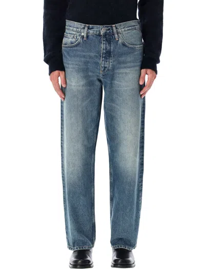 Sunflower Loose Fit Vintage-washed Organic Denim Jeans In Blue