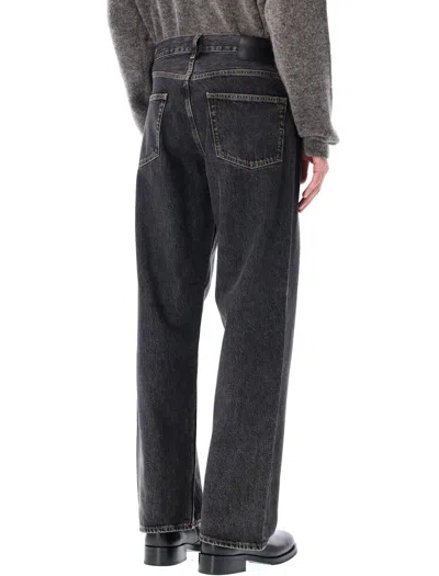 Sunflower Loose Fit Black Stone Washed Organic Denim Jeans In Multi
