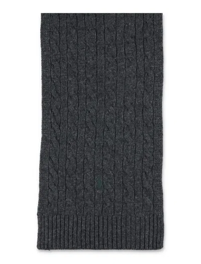 Polo Ralph Lauren Scarf Classic Wool Blend In Gray